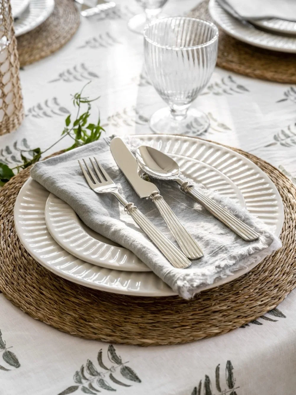 McGee and Co Mcnully -Gold Flatware Set - 5-Piece Place Setting